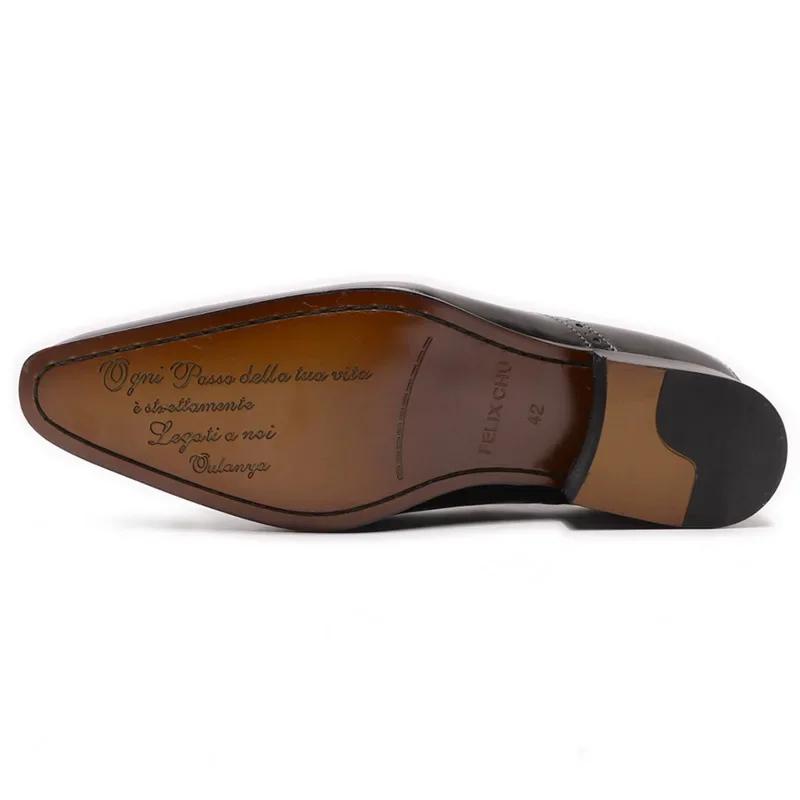 Fashion Men's Luxury Genuine Leather Oxford Shoes Size 13 Italian Style Dress Wedding Brogues Formal Laced Footwear