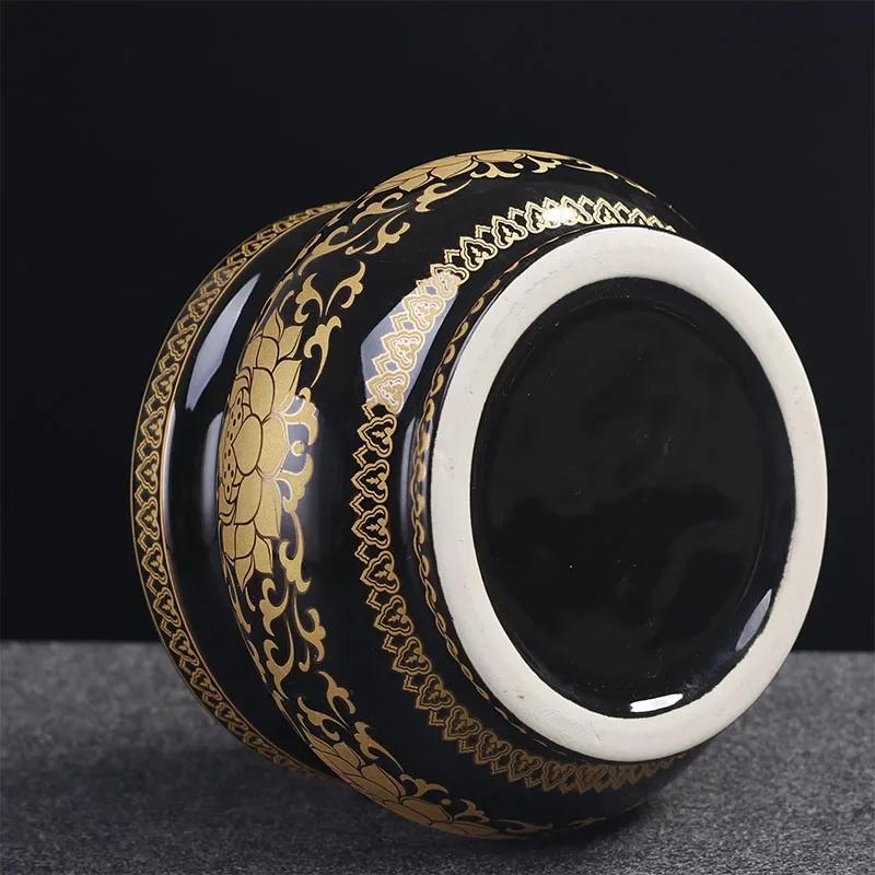 Chinese Traditional Ceramic Incense Burner Ornaments Guanyin Worship Incense Burner Decoration Feng Shui Buddha Hall Supplies