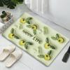 Colorful Fruit Flocking Mat Bathroom Toilet Absorbent Non-slip Mat Home Living Room Bedroom Square Carpet