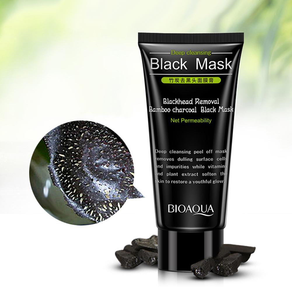 Maschera di fango nero per pulizia profonda 60 g Trattamento anti-punti neri Acne Oil Control Maschera idratante Crema Maschera al carbone per donne