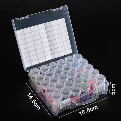 30/40 Flaschen Gitter Diamantmalerei Werkzeuge Zubehör Perlen Behälter Kits Aufbewahrungsorganizer Steinaufbewahrung