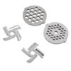 Stainless Steel Meat Grinder Plate Discs Grinding Blades for Food Grinder Attachment 2 Sharp Blades 2 Cutting Plates