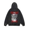 Anime Berserk Guts Print Hooded Men Women Vintage Cotton Hoodies Hot Manga Sweatshirt Harajuku Unisex Streetwear Trendy Pullover