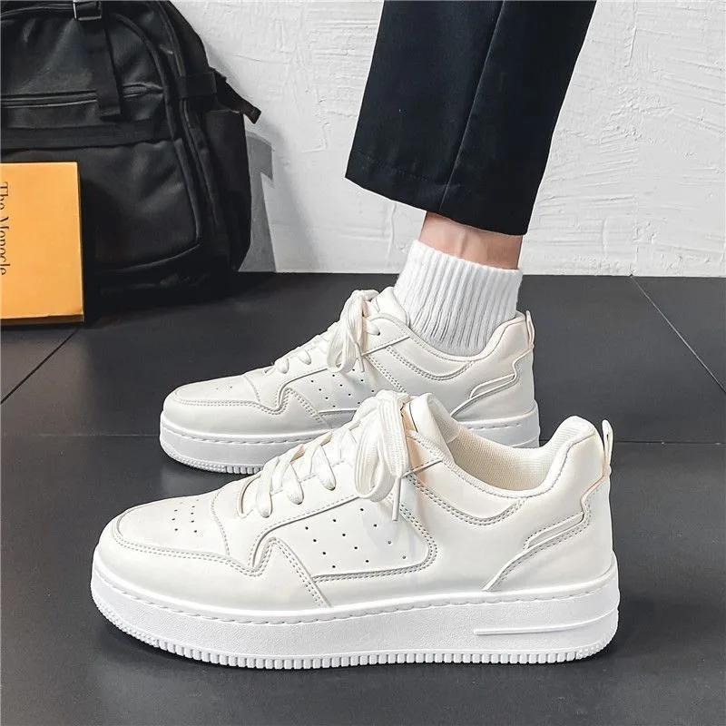 High Quality Mens Skate Shoes Thick Sole Sneakers Tennis Trainers Shoe Non-slip Wear Resistant Hiking Shoe Low Top Flats Zapatos