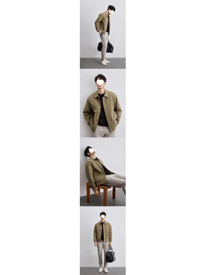 Meilade 2025 Men's Lapel Jacket: Spring/Autumn Solid Color Trendy Coat