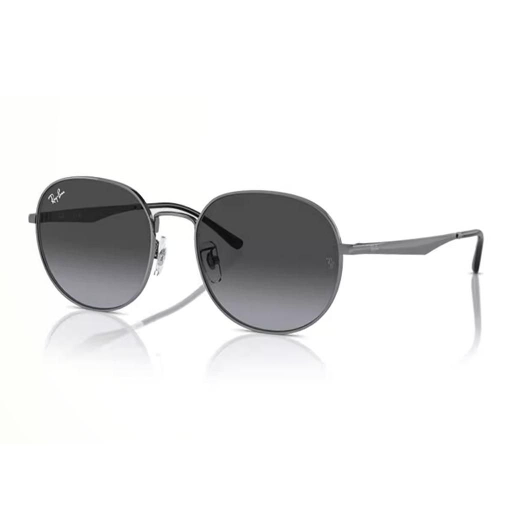 Ray-Ban Letter Logo Oval Sunglasses Unisex Sunglasses Gray 0RB3727D004/8G57