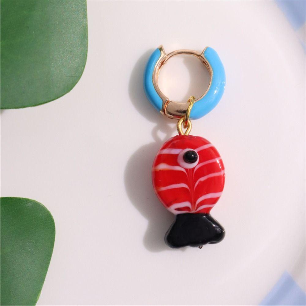 Lip Enamel Fish Earrings Jewelry Accessories Hoop Earrings Temperament Charms Ear Buckle  Lady