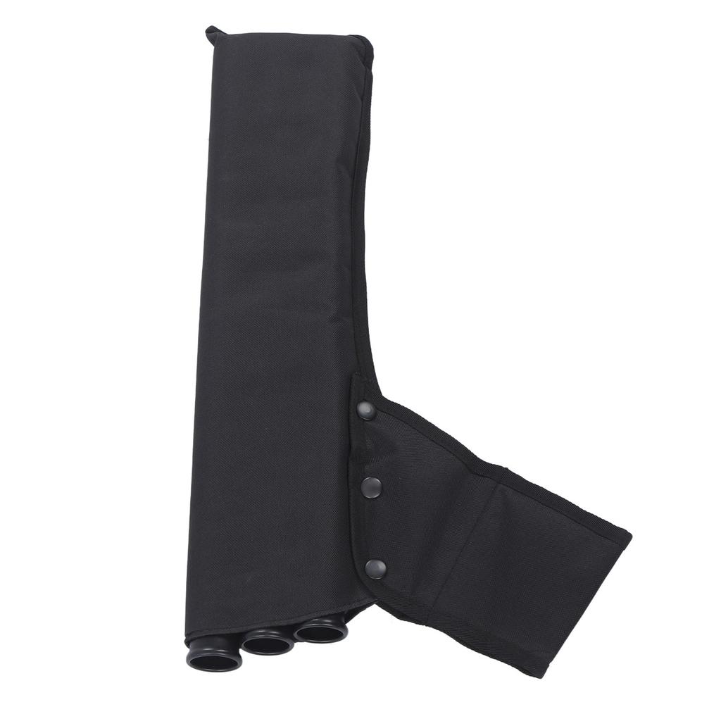 3 Tubes Hip Quiver Waist Hanged Arrow Archery Carry Bag with Pockets Double Strap Oxford Cloth Recurve Bow Archery