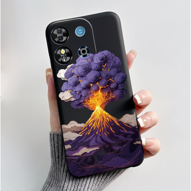Casing For Oukitel C57S/C57 Pro/C57 Plus/C57 Ultra/BLU J12 Case Aesthetic Cute Cat Cartoon Black Soft Silicone Shockproof Cover