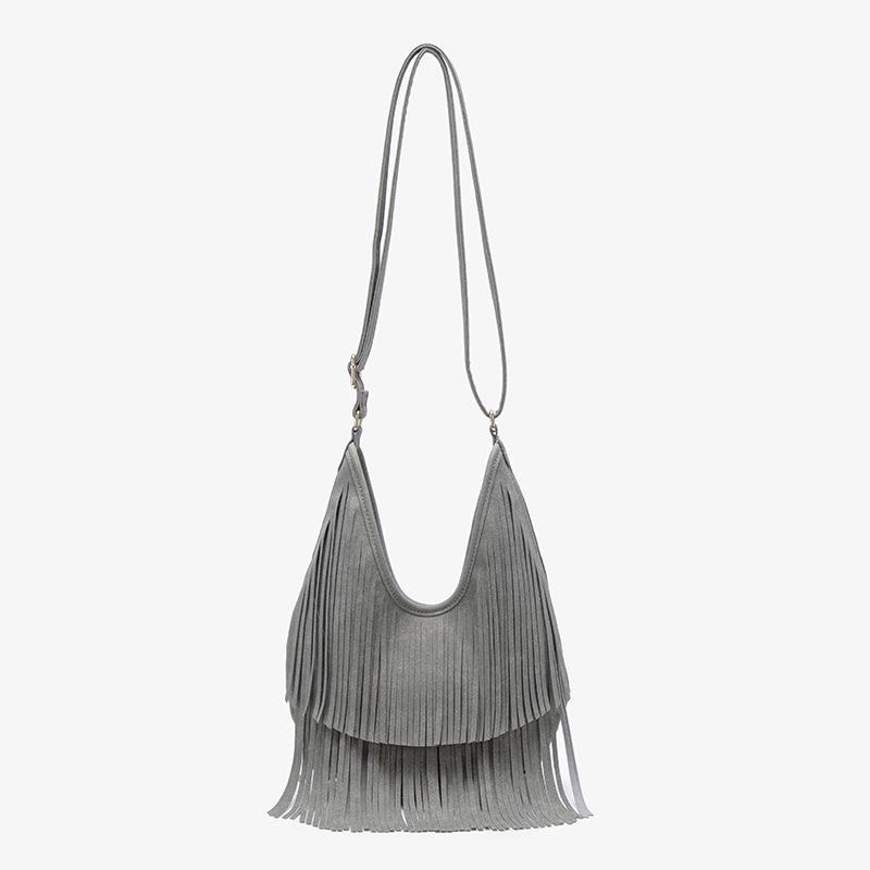 

Осень 2025 Myraude Замшевая Женская Винтажная Сумка-Тоут - Большая Вместительность, На Плечо и Под Мышку серый