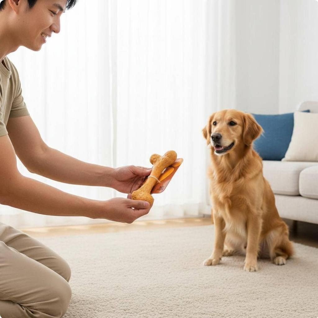 2 Pack Chewing Training Bone Dog Toy Gnaw Stick And Gentle Material for Long