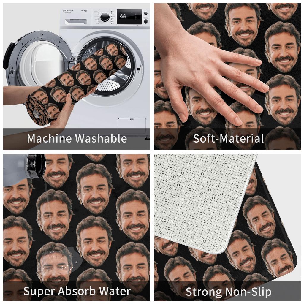 Tappetino d'ingresso semplice meme di Fernando Alonso Antiscivolo Esterno Impermeabile Tappetino da porta Tappeto per ingresso Cucina Camera da letto