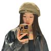 Retro Corduroy Beret Hat for Women Autumn New Style Versatile Face Showing Little Painter Hat