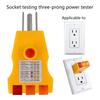 US Standard 3 Prong Outlet Tester with Safety Detections Function Lightweight Designs Device for House & Travel Use