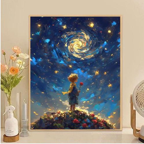 Diamond Painting Handmade DIY Starry Sky Castle Home Decoration Painting Romantic Night Light Luxury