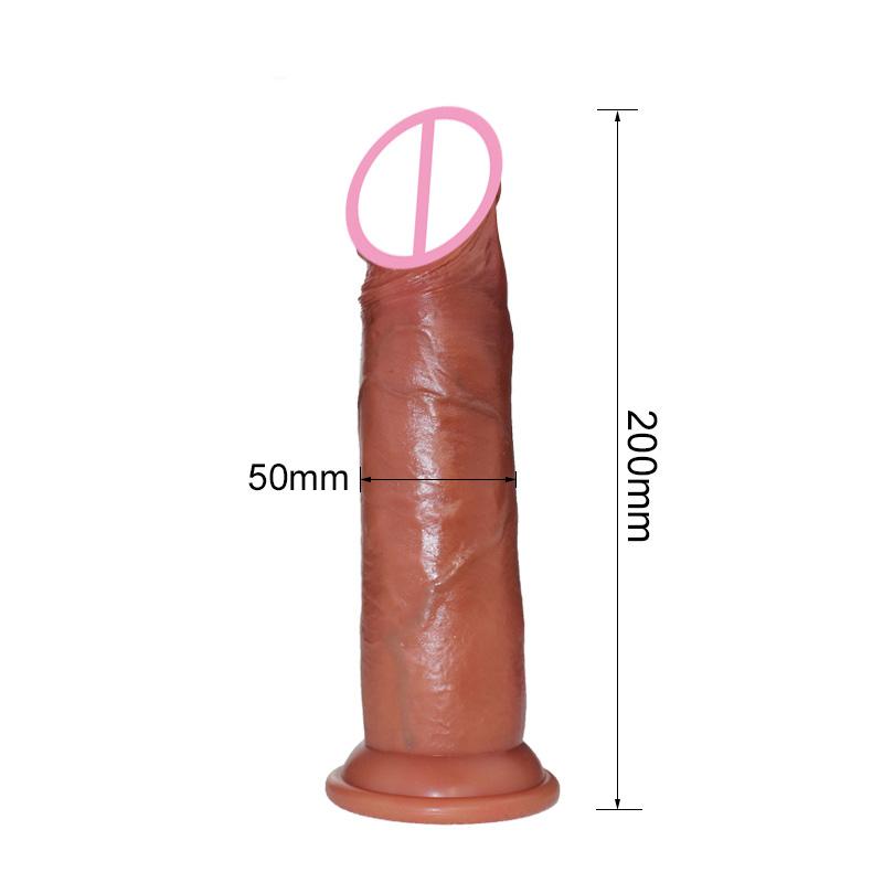 7.8Inch Dildo Realistic Sliding Foreskin Penis With Suction Cup Dildio For Women Big Soft Dildos Sex Toys For Adults 18 Shop