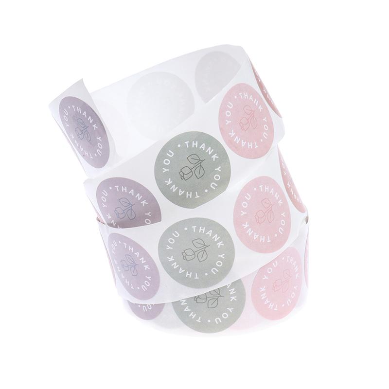 500Pcs Retro Color Thank You Stickers Adhesive Seal Labels Stationery Sticker
