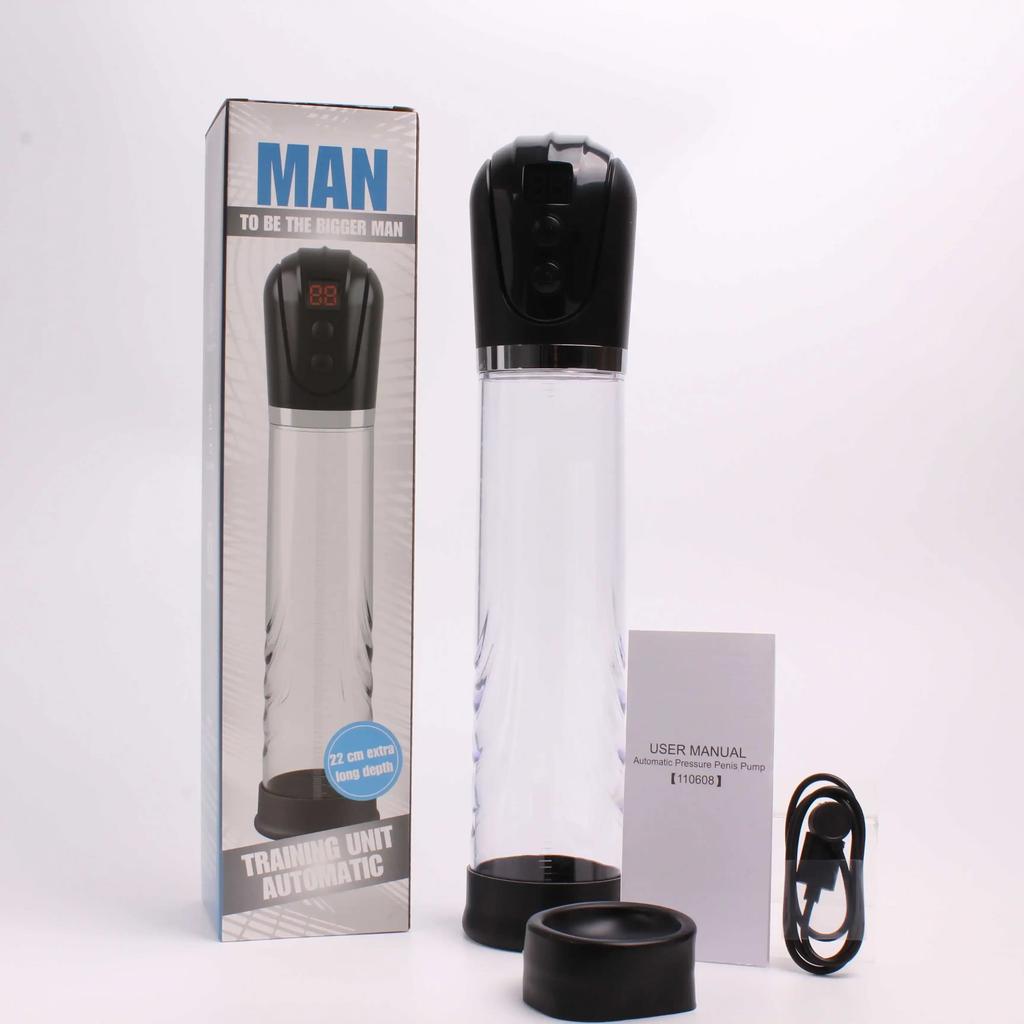 Manyjoy LCD Electric Penis Pump for Enlargement Man Vacuum Pump Penis Trainer Male Masturbators Cup Dick Pump Sex Toys for Men