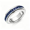 Size 6-10 Stainless Steel Spinner Fidget Ring Cubic Zirconia Lucky Ring  Women and Men
