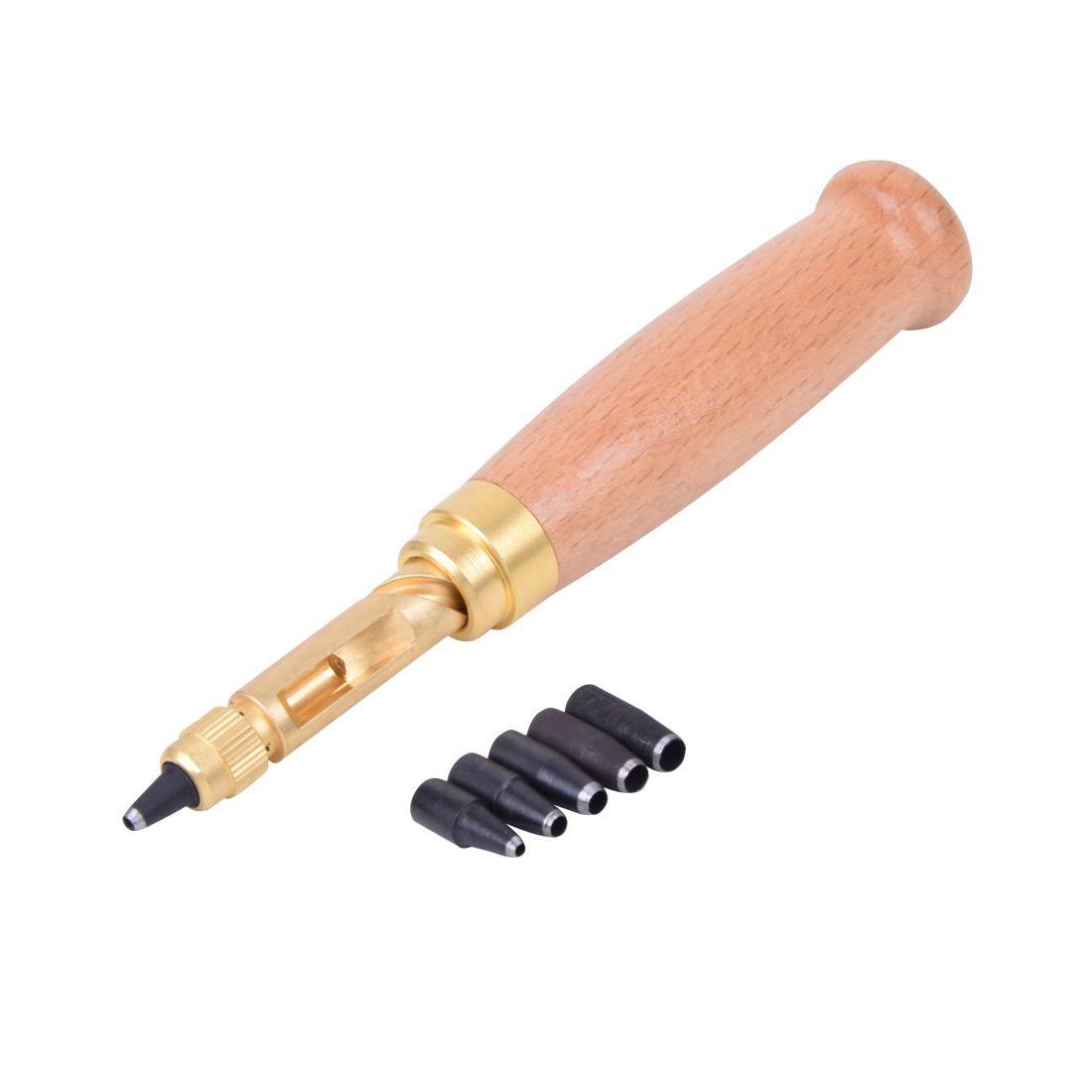 

M-Modern-6 Tip Sizes 1.5Mm, 2Mm, 2.5Mm, 3Mm, 3.5Mm, 4Mm Screw Hole Punch/Auto Leather Tool Book Drill Craft Kit