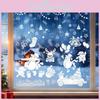Christmas Static Pvc Cling Window Stickers With Snowman For Festive Display