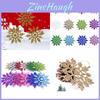 Luxurious 12pcs Glittering Christmas Tree Hanging Decoration Baubles Snowflakes 10cm
