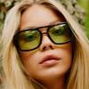 European American Style Sun Glasses for Women Square Shape Double Bridge Sunglasses Women Travelling Hiking Man Sunglass