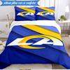 3PCS Rams Team Spirit Printed Soft Bedding Set,Including 1pc Duvet Cover And 2pcs Pillowcases Perfect for Bedroom, Dormitory, Fan gift