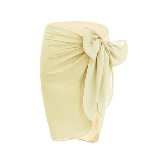 Dame Cover Up Skjørt Ensfarget Snøring Pustende Badehåndkle UV-beskyttelse Allsidig Stil Bikini Cover Up