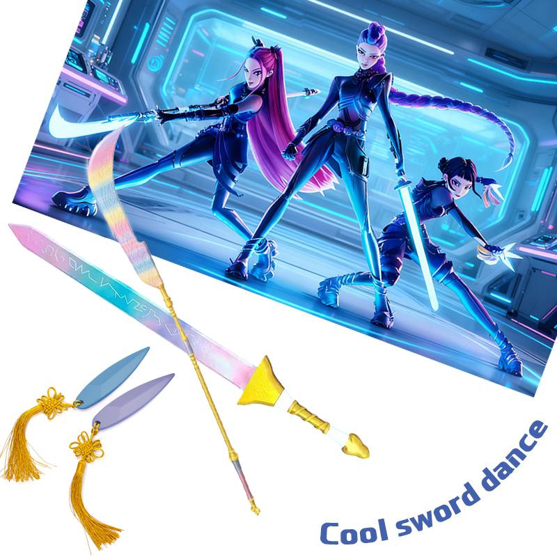 Demon Rumi Long Sword Hunters 3D printed Weapons Party Glow in the Dark Party Supplies Zoey Costume Accessories