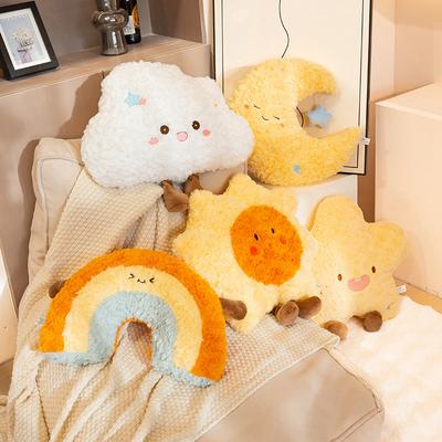 45cm Himmel-Thema Plüschtiere Puppe Sonne Regenbogen Stern Mond Wolke Sofakissen Kuschelkissen Kinder Geburtstagsmitgebsel Geschenke