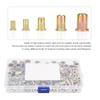 180pcs M3 M10 Rivet Nut Kit Zinc Plated Carbon Steel Flat Head Threaded Insert Rivet Nutsert