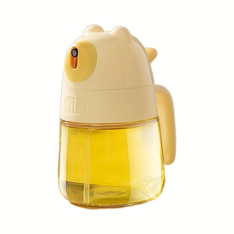 

Glass Bear Shaped Oil Sprayer Bottle with Handle ,Ideal for Air Fryers, Kitchen Use, Transparent Design for Easy Monitoring,