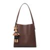 Bucket Bag Women's New Women's Bag Tote Bag Genuine Leather Large Capacity Single-shoulder Commuting Bag
