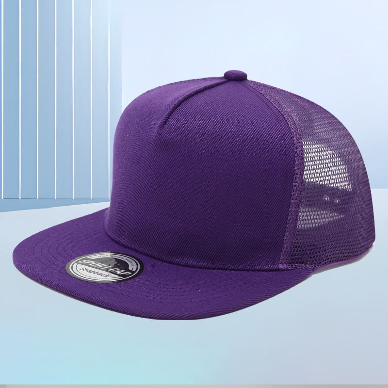 Outdoor sunshade sun protection hat men's casual baseball cap women's summer flat-brimmed mesh hat embroidery