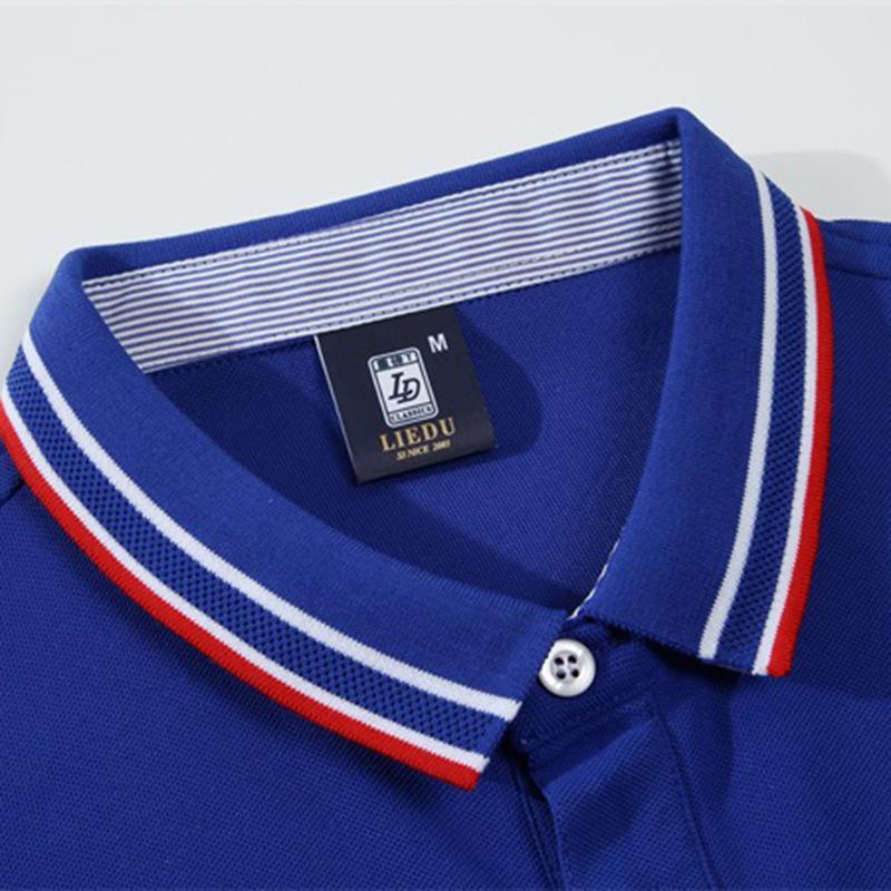 Lässiges Atmungsaktives und Bequemes Poloshirt Einfarbig Kurzarm-T-Shirt