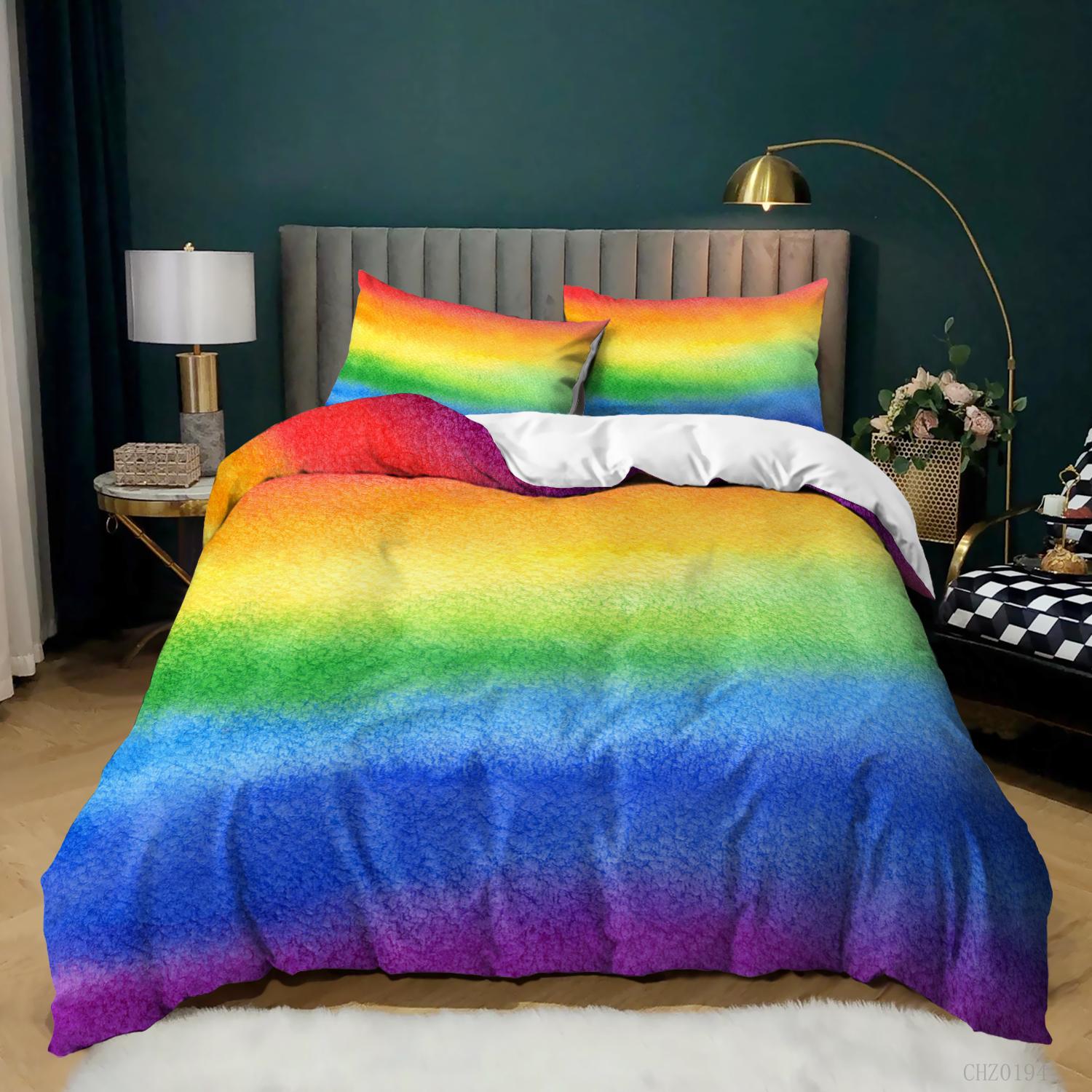 

Цветной мраморный пододеяльник с эффектом гало и комплект постельного белья фиолетово-синий красочный односпальный двуспальный полуторный/королевский для мужчин женщин детей подарок EU single(135x200cm)