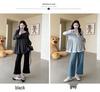 2026 Spring/Autumn Korean Style Maternity Sequin Knit Top: Belly Covering, Slimming, Elastic Fit