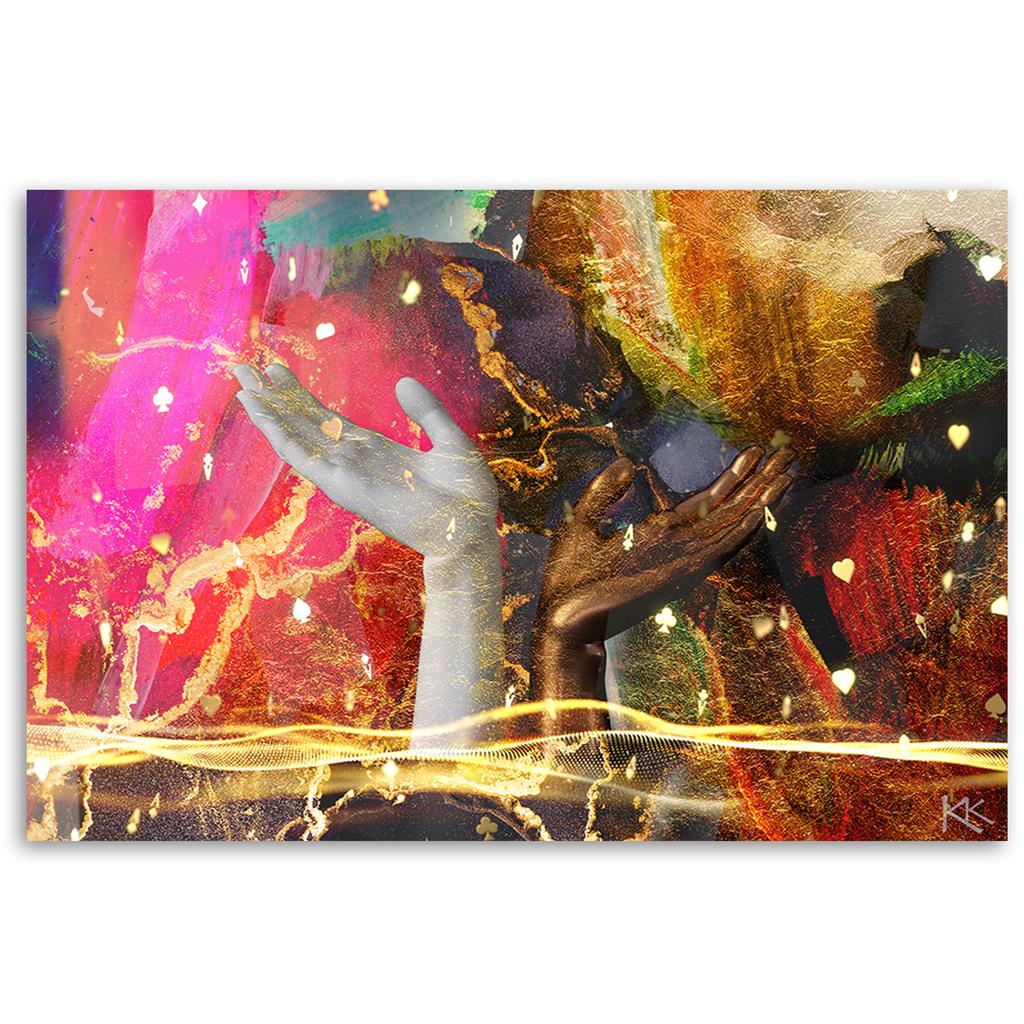 Canvas Print Colourful Hands Abstract