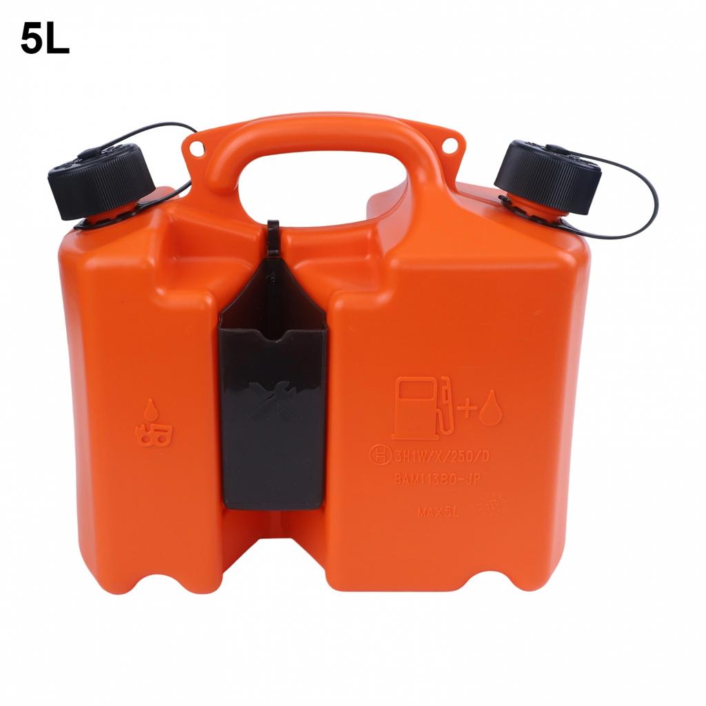 Robust 5 Liter Fuel And Bar Oil Combi Can With Integrated Tool Carriers