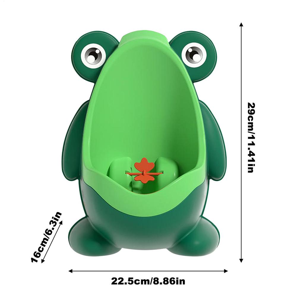 Boys Urinal for Potty Training Frog Shaped Urinal with Funny Aiming Target Interactive Detachable Toilet for Kids Child Bathroom