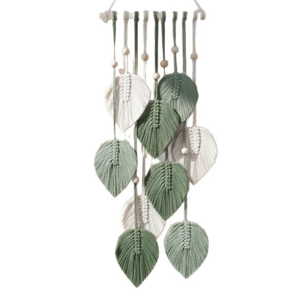 Cotton Rope Leaf Macrame Wall Hanging Boho Style Bohemian Wall Decoration  Home Wedding Decor