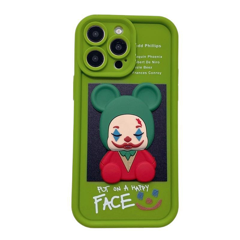 Amazon hot sale applies to Samsung S24FE mobile phone case A55 A71 three-dimensional creative dark clown tide case