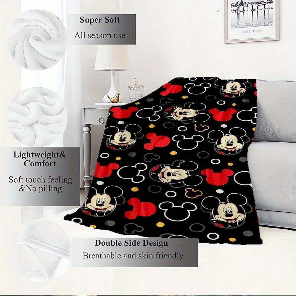 1pc Velvet Mickey Mouse Pattern Throw Blanket for Bedding, Sofa Blanket, Gift, Home Decor, Room Decor