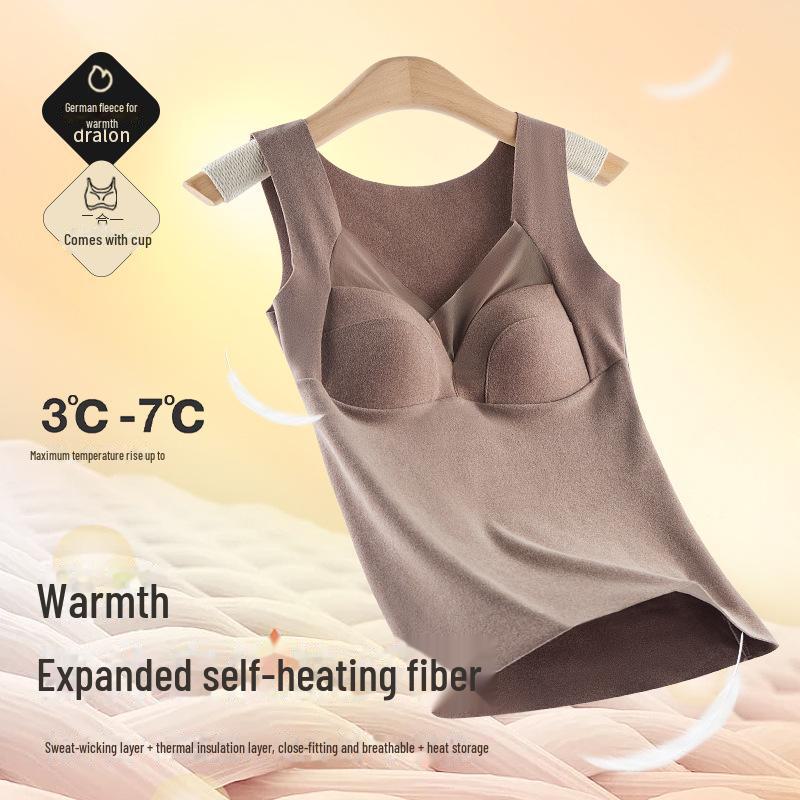 German Velvet High Elastic Warm Ladies' Long One-Piece Vest Bottoming Underwear