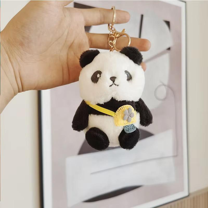 Breloc de pluș 1PC Breloc păpușă panda din desene animate Suveniruri agățate Genți Huse pentru telefoane mobile Decoratiuni agățate Cadou de aniversare