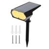 1/2 Stück Solarstrahler Außen 2-in-1 Wasserdicht 19 LED-Lampen Einstellbare Landschaft Weiß