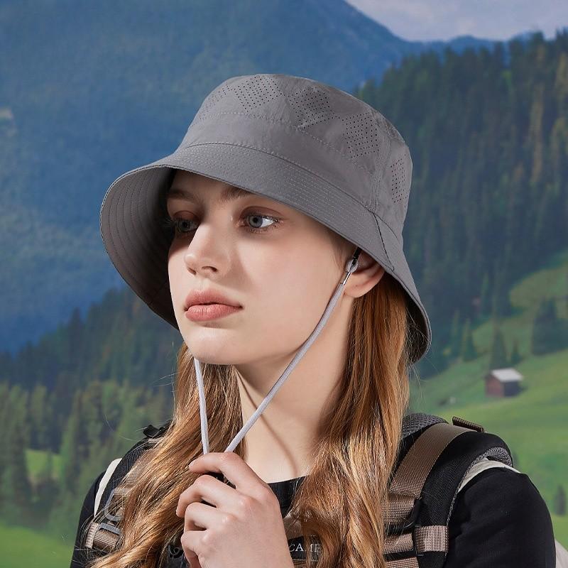 Outdoor Summer Fishing Hat With Sun Protection Waterproof Breathable Nylon For Hiking And Camping