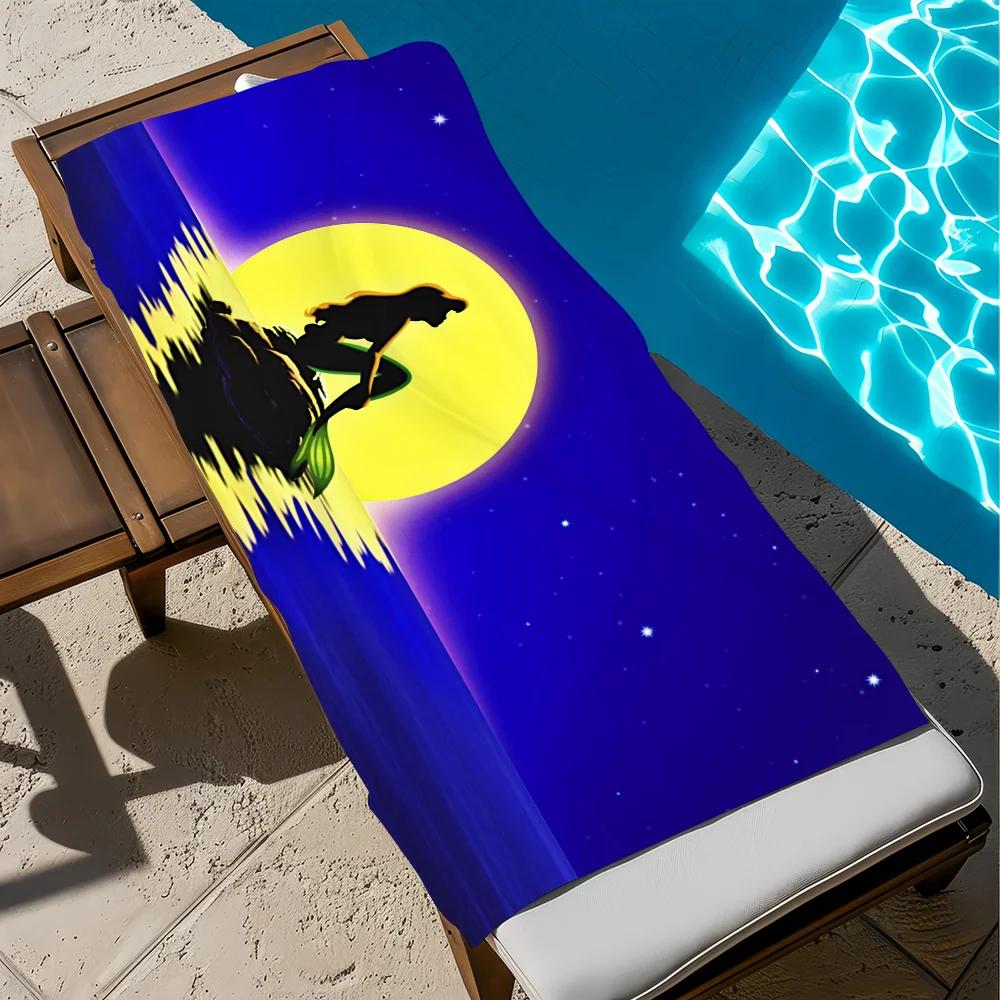 The Little M-Mermaid Towel Pool Beach Towel Portable Quick Fast Dry Sand Outdoor Travel Swim Blanket Thin Mat Bath Towel