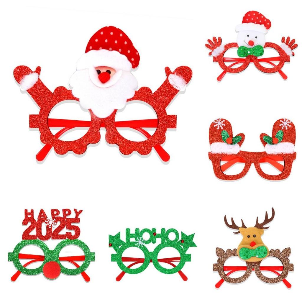 Christmas Santa Decoration Claus Snowman Glasses Adult Child Xmas Props Party